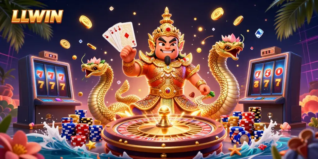 Engage in thrilling gameplay at LLWIN with vibrant characters and dynamic casino elements.