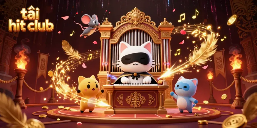Engage with the vibrant gaming universe of tải hit club showcased in a 3D casino scene.