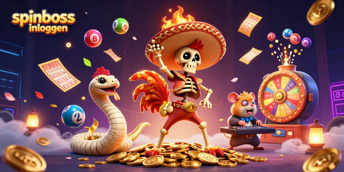 Enjoy a vibrant 3D scene with spinboss inloggen featuring a skeleton mariachi and golden elements.