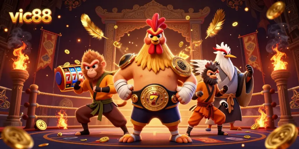 Experience thrilling victories at vic88 with vibrant characters in an immersive casino atmosphere