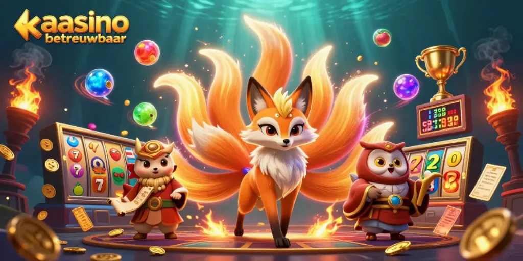 Experience the excitement of gambling with kaasino betrouwbaar in this vibrant 3D casino illustration.